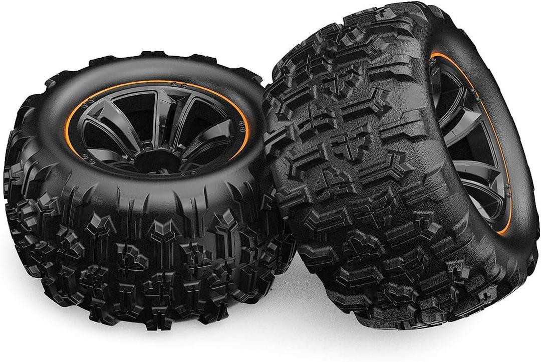 HYPER GO 16300D 1:16 Scale RC Car Accessories Wheels, Spare Parts RC Vehicle Wheels & Tire Sets for H16GT & H16DR & H16BM & H16SC (Pair)