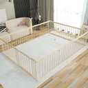 Baby Playpen Play Fence Gate Play Pen Wood Large,Playpens for Babies and Toddlers Kids Indoor,Baby Play Yards Gym