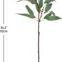 Faux Eucalyptus Stems Willow Eucalyptus Leaves 34 Long Fake Salix Leaves 3 Pcs Artificial Greenery Stems for DIY Bouquet Arrangements Centerpieces Shower Decorations-Artificial Eucalyptus Stems