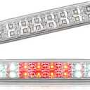 Third 3rd Brake Light LED for 1999-2016 Ford F250 F350 F450 F550 Super Duty, 1993-2011 Ford Ranger High Mount Rear Cab Brake Lights Assembly, 99-16 F-250-F-550 Cargo Stop Light (Chrome)