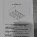 Queen Size Bed Frame with Upholstered Linen Headboard, Platform Bedframe Mattress Foundation No Box Spring Needed, Button Tufting Design, Strong Wooden Slats, Gray