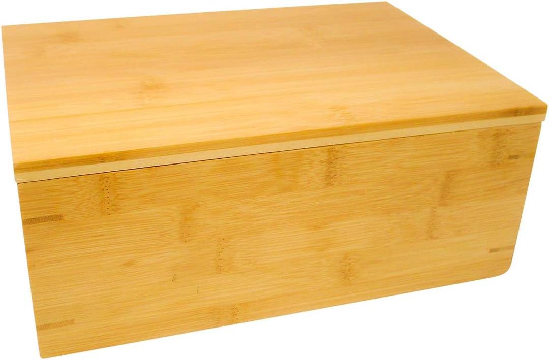 11" Bamboo Wood Stash Storage Box by Trademark Innovations