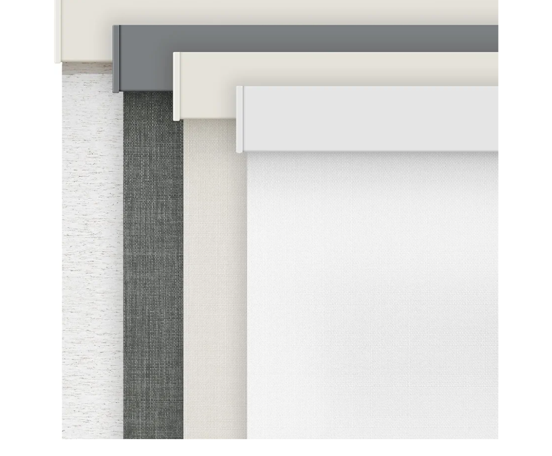 AOSKY Linen Roller Blinds Shades for Indoor Windows Pull Down Cordless Blackout Black Out Window Shade 23 Inch Blinds for Home White