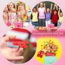 4 x 24 PCS Mini Fidget Spinner Toys with Cards, Bulk Stress Fidget Toys for Kids Classroom Treasure Box, Birthday Party Favors Goodie Bag Stuffers, Carnival Prize (Red+Pink)
