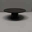 The Cake Stand 10 Inch Gloss Ceramic Pedestal Cake Stand, Modern Footed Dessert Stand for Cakes, Cupcakes, Cookies & More (Black)