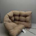 Blazing Needles Twill Tufted Bench Cushion, 55" x 19", Toffee