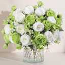 Luyue 8 Packs Peonies Artificial Flowers Faux Peony Bouquet Fake Peonies Flower for Vase Silk Peony Floral Arrangements for Table Centerpiece Wedding Decoration Indoor Home Decor