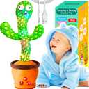 Vitosup Rechargeable Baby Toys Dancing Talking Cactus Toy, Volume Adjustable, Singing Mimicking Repeating, Easter Gifts/Easter Basket Stuffers for Baby Toddler, Baby Infant Toys Gifts for Girls Boys