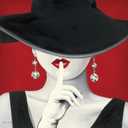 ART.COM Wall Art Print Haute Chapeau Rouge I by Marco Fabiano, 16" x 16"