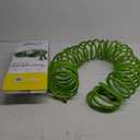 50 ft Coil Garden Hose with 7-Pattern Function Sprayer and Brass Connectors, Green
