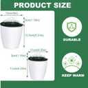 Amyhill 16 Pcs 5'' and 4.33'' Self Watering Hanging Planter for Indoor Plants Wall Planter with Hook and Absorbent Cotton Rope Wall Plant Holder Wall Mounted Planters White Flower Pots for Garden
