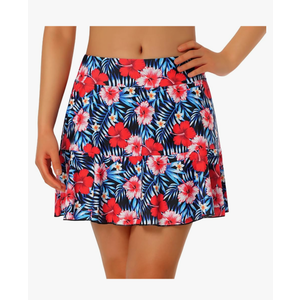 Turnhier Womens Swim Skirt High Waisted Ruffle Tummy Control Tankini Swimsuit Bathing Suit Bottoms with Pockets XXL