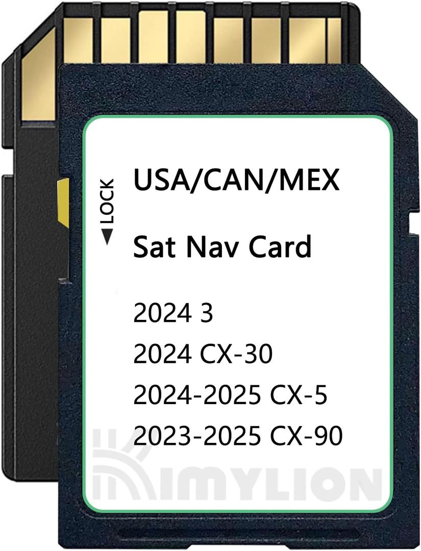 Navigation SD Card Latest Version GPS Maps Compatible with 2024 CX-30/3, 2024-2025 CX-5, 2023-2025 CX-90, USA/CAN/MEX Maps