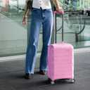 Traveler's Choice Pagosa Hardshell Expandable Luggage with Spinner Wheels, Pink, 26-Inch Medium