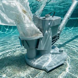 Cordless Pool Vacuum, Handheld Rechargeable Pool Cleaner with Poles,60 Mins Runtime, 11.1V Powerful Suction, 2 Replacement Filter Bags,Ideal for inground Pools,Spa,Hot Tub, Stairs,Above Ground Pools
