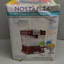 Nostalgia Snow Cone Shaved Ice Machine - Retro Table-Top Slushie Machine Makes 20 Icy Treats - Includes 2 Reusable Plastic Cups & Ice Scoop - Retro Red