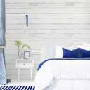 Ohmywor White Shiplap Wallpaper Peel and Stick Self Adhesive Wallpaper 17.71"x236.22" Black and White Wood Stick on Wallpaper White Wood Contact Paper White Gray Wood Wallpaper for Wall Covering