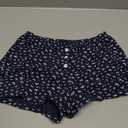 XBTCLXEBCO Women's Y2K Pajama Shorts - Low Waist Striped Floral Pj Bottoms - Comfy Sleep Shorts S