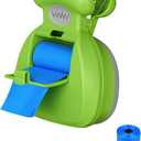 KALLAK Portable Dog Pooper Scooper, Hands Held Pet Poop Picker Upper Integrated Bag Dispenser with 2 Rolls Waste Bag for Walks, Travel, Camping