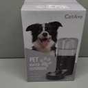 7L Automatic Dog Water Dispenser Bowl, Gravity Pet Water Dispenser with Stainless Steel Bowl, No Spilling Large Capacity Water Feeder for Dogs Cats (7L Without Filter Black)