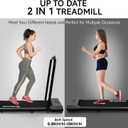 Fitvids 2 in 1 Under Desk Treadmill Walking Machine - Folding Jogging Machine with Remote Control – Pre-Assembled – nan – Silver