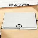 Blank Journal Notebook for Women & Men, 192 Pages College Blank Notebook for Writing Note Taking Work, 100 GSM Thick Paper Hardcover Leather Leather Sketchbook - Medium 8" x 5.7" (Dotted, Black)