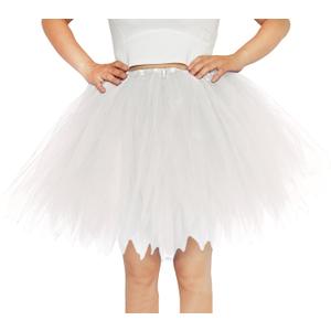 Women Adult Tutu Skirt 1980s Vintage Tutu Ballet Bubble Dance Skirts Teens Plus Size Halloween Tutu (Medium-Large, White)