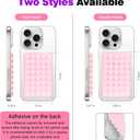 5 x Silicone Suction Cup Phone Case Mount, Hands-Free Strong Grip Holder for Selfies and Videos, Silicon Adhesive Phone Stand Sticky with Higher Suction Power for Cell Phone Light Pink