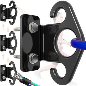 Resistance Band Wall Anchors, Wall Mounted Modular Hooking Platform, Workout Wall Mount Anchor, Training Anchor Mounted Hook Exercise Station for Home Gym Workouts,Yoga,Fitness,Strength Training (Black3pcs)