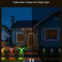Fence Lights Solar Powered Outdoor Waterproof 3 Sided Wall LED Landscaping for Yard, Deck, Patio, Rail, Garage, Pool, Balcony, Energy Efficient Warm White Safety (Multicolor, 3Sides-6Pack Light)