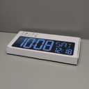 Large Digital Wall Clock with Remote Control 17.2" LED Large Display Timer with Temperature Date Week Auto DST Adjustable Brightness, Big Wall Alarm Clock for Living Room Office Garage Gym Seniors