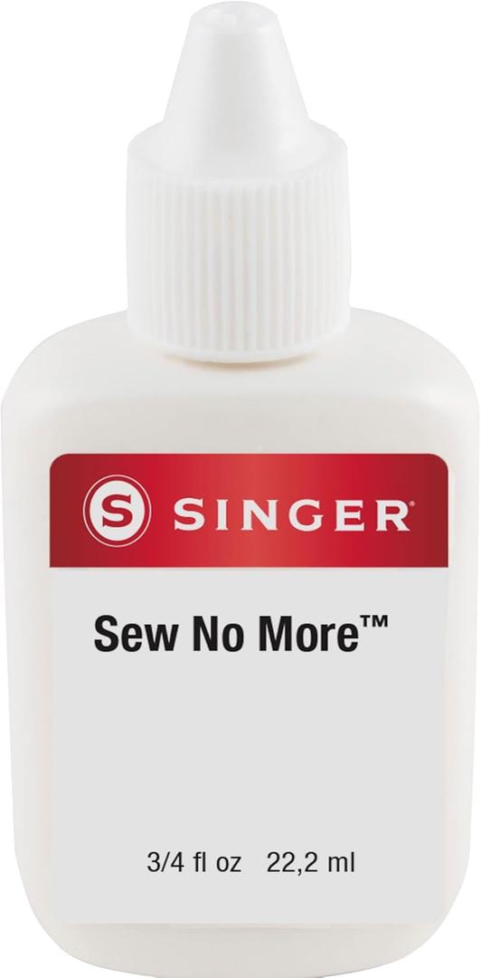 SINGER 00184 Sew No More Fabric Glue, 3/4-Fluid Ounce,