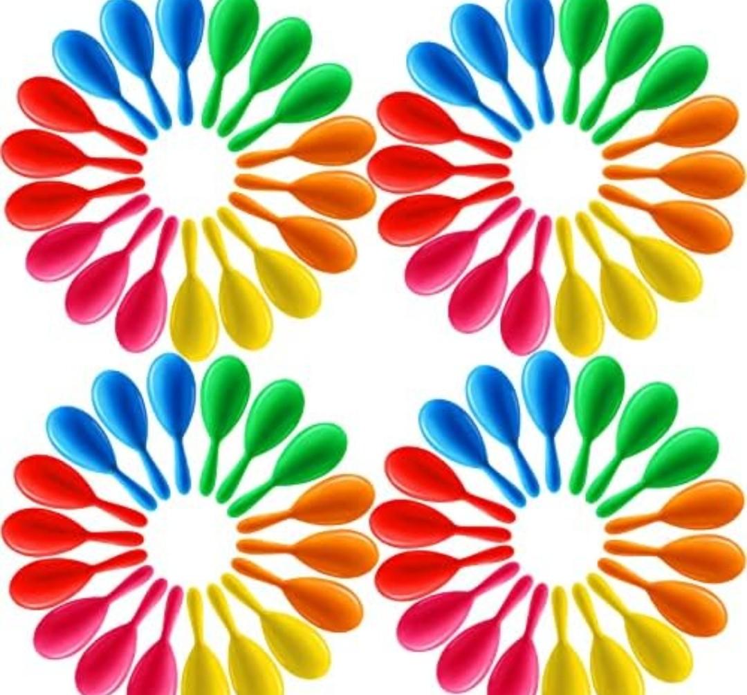 Vinsot 34 Packs Mini Maracas for Kids Neon Maracas Bulk Shakers Mini Noisemaker Mexican Party Favors for Cinco de Mayo Mexican Classroom Musical Instrument Birthday Supplies, 6 Colors