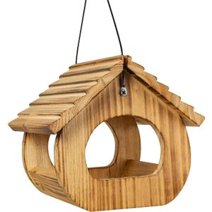 BalterFF Bird Feeders for Outdoors,Wooden Unique Seed Sunflower Food Feeder Blue Cardinal Finch Backyard Platform Balcony Gazebo Tree Fence Wall Mount Effortless Holder Automatic Buddy