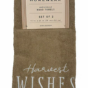 Homewear Embroidered Hand Towels - Harvest Wishes and It's Onder Fall Set Of 2 15x25