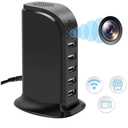WiFi USB Charger Hidden Camera,1080P Wireless USB Charger Security Spy Cameras Nanny Cam 5 Port Plug WiFi Mini Video Camera for Home Surveillance with Motion Detection Remote View No Audio