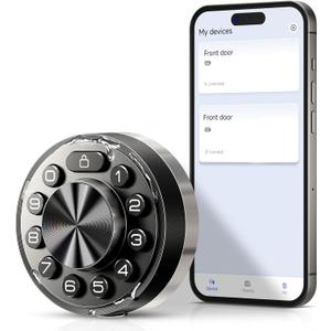 Veise Smart Deadbolt with App Control, 6-in-1 Keyless Entry Door Lock with 2 Keys, Electronic Digital Keypad for Front Door, Auto Lock, Waterproof, Easy Installation, Silver