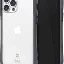 iFace Reflection Designed for iPhone 13 Pro Max (6.7")  Cute Shockproof Hybrid [9H Tempered Glass + Bumper] Wireless Charging Compatible Clear Case - Gray