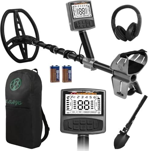 Gbnryg Metal Detector for Adults,Professional Higher Accuracy Metal Detector Kit with 12" IP68 Waterproof Search Coil with LCD Backlight,5 Modes,Gold Detector for Beach Hunting