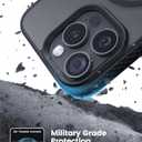 Lamicall Magnetic Case for iPhone 16 Pro Max, for Magsafe - [Anti-Slip Edge] Military Grade Shockproof Protection Translucent Hard Slim Magnet Protective Cover for iPhone 16 Pro Max 6.9 inches (Black)