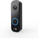 Chamberlain myQ Video Doorbell | 2K Camera, Battery/Wired, Color Night Vision, Live with 2-Way Talk, Motion Detection & Real-Time Alerts, 150 Deg Wide View, Black