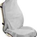 Waterproof Seat Cover Towel, Premium Sweat Carseat Protector, Perfect for Universal Anti-Slip Car Truck SUV Seat, Great for Surfing Yoga Gym Workout, Gray