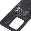 Venito Capri Snap On Leather Wallet Case Compatible with Samsung Galaxy S20 Ultra - Extra Secure with Padded Back Cover & RFID Protection (Black Crocodile)