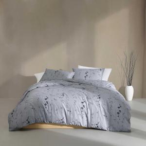 Calvin Klein - Comforter Set, Cotton Sateen Bedding with Matching Shams, Luxe Softness & Modern Elegance, Floral Design (Wildflower Grey, King)