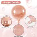 20PCS Silver Rose Gold Round Foil Balloon, 18 Inch Round Foil Balloons, Round Aluminum Giant Balloon For Birthday Valentine's Day Party Wedding Anniversary Engagement Baby Shower Decorations