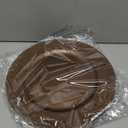 Mifoci 6 Pcs 13" Boho Faux Wood Plastic Charger Plates, Faux Wood Chargers for Dinner Plates Round Rustic Wedding Party Service (Dark Brown)