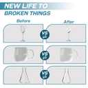 2 x BERIOVE Glass Glue Adhesive Repair: Clear Super Gel Fast Dried Waterproof for Plastic, Ceramic, Jewelry, Nail, Wood & Shoe 35g