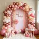 5 x CVPARTON Retro Blush Pink Balloons 55 Packs 12 Inch Dusty Pink Metallic Chrome Rose Gold Nude Ivory White Balloons for Birthday Girls Boho Baby Shower Bridal Shower Wedding Themed Princess Party
