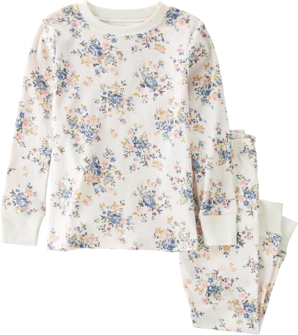 little planet by carter's unisex-baby 2-piece Pajamas Made With Organic Cotton (Vintage Blue Floral Print)