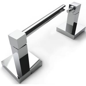 Ruacq Toilet Paper Holder Chrome Double Post Pivoting Square Tissue Holders Roll Holder Hangers Toilet Paper Stand Stainless Steel and Zinc Alloy Modern Wall Mounted